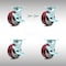 Service Caster 5 Inch SS Poly on Aluminum Caster Set with Roller Bearings 4 Brake 2 Swivel Lock SCC-SS30S520-PAR-TLB-BSL-2-TLB-2 - alternate 1